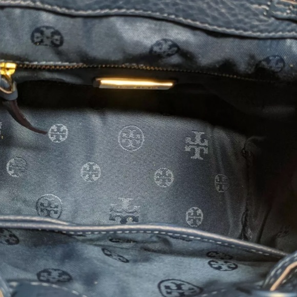 Tory Burch Thea backpack Navy Mini Size Tassel - Picture 5 of 6